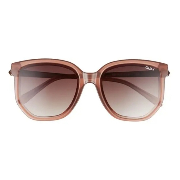 Quay Australia-NWOT "Coffee Run" Polarized Gradient Round Cat Eye Sunglasses - Picture 1 of 17